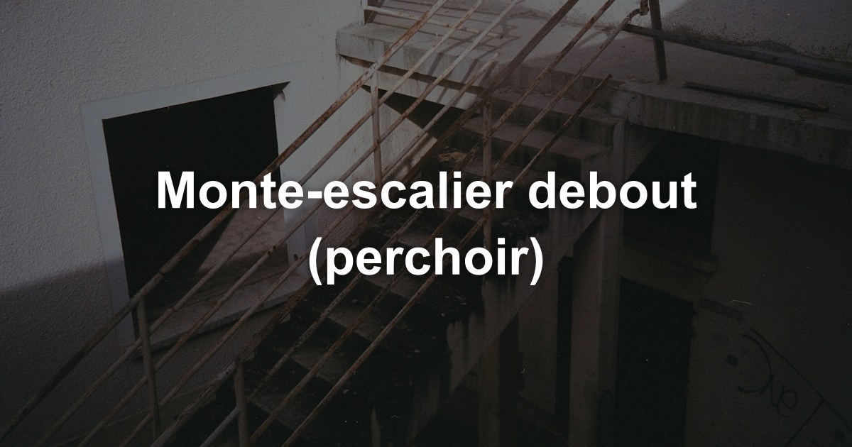 Monte-escalier debout (perchoir) dans l'arrondissement de Termonde